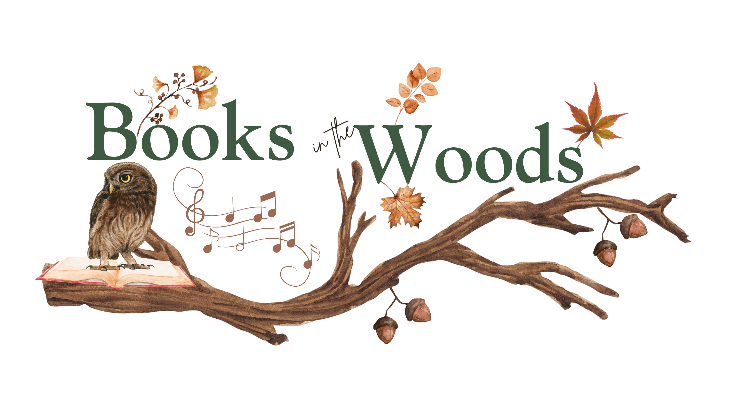 Books in the Woods Book Fair Logo